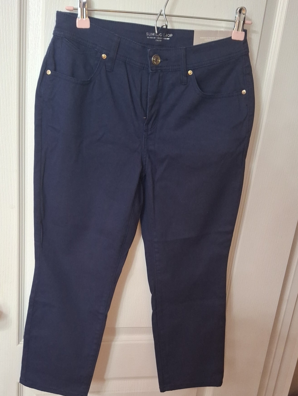 Chico’s Navy Slim Leg Crop Pants – US Size 2P  NWT